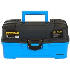 Plano 3-Tray Tackle Box   Smoke/Bright Blue