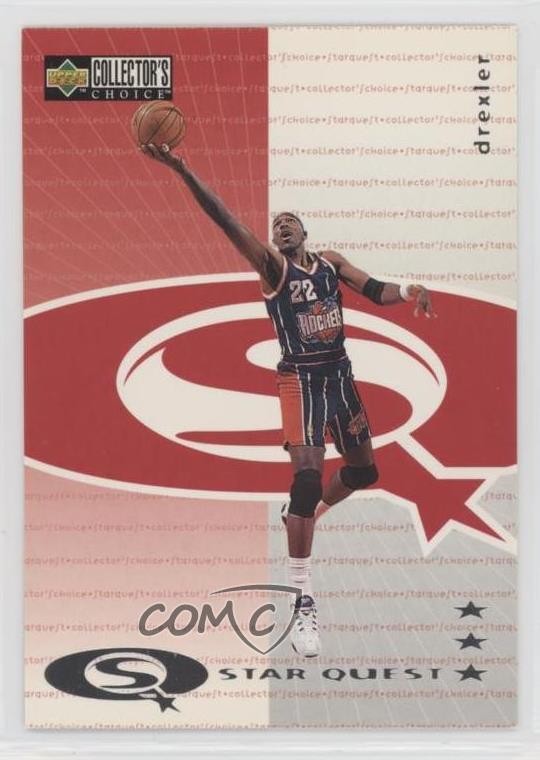 1997-98 Upper Deck Collector's Choice Star Quest Clyde Drexler SQ68 HOF Basketball Card