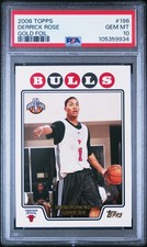 2008 Topps #196 Derrick Rose Gold Foil PSA 10