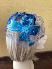 Vintage Amy Hutzler  s Blue Velvet Headband Fascinator