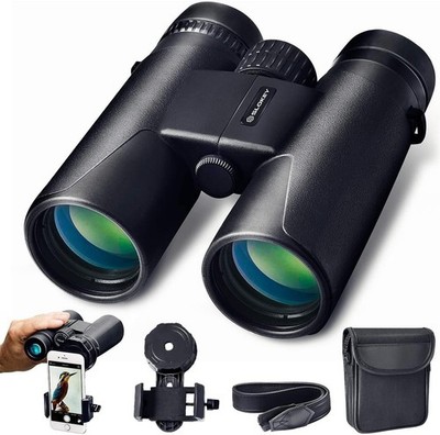 Slokey 10x42 Fernglas wasserdicht BaK4 FMC Prisma Long Range Vogelbeobachtung