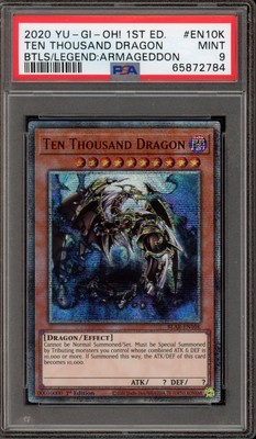 1999年 千年竜　THOUSAND DRAGON PSA10 Yu-Gi-Oh! Ten Thousand Dragon Battles Of Legend Arm. 1st Ed BLAR