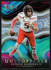 2022 Panini Select Draft Picks Unstoppable Silver Prizm Patrick Mahomes II Texas