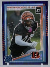 Demetrius Knight Jr 2025 Donruss Optic #296 Rated Rookie (RC) Purple Shock NFL
