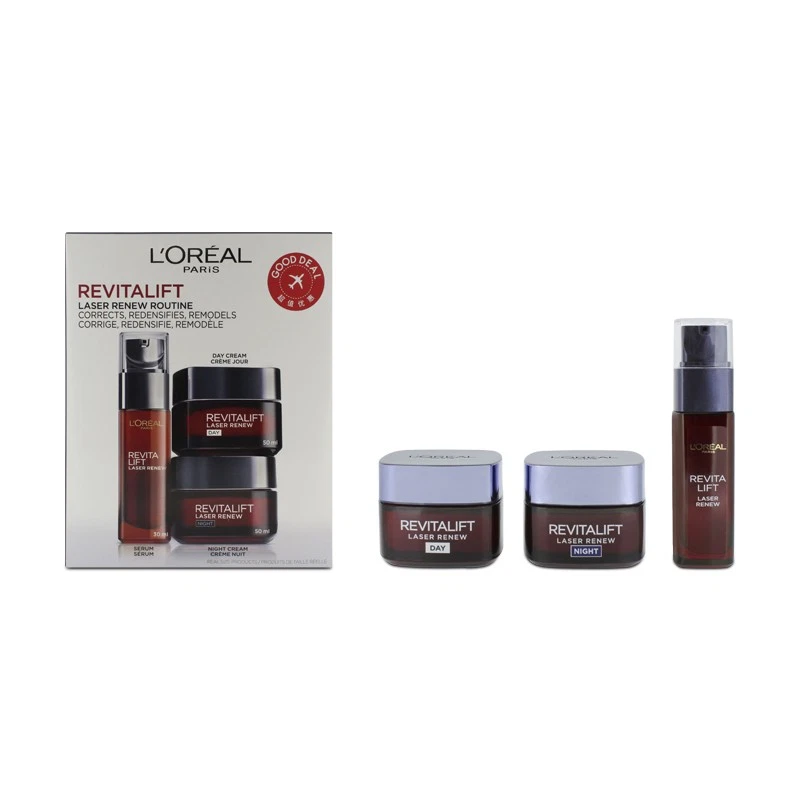 L'Oreal Revitalift Laser Renew Day Night Cream 50ml Serum 30ml Mature Skin Set