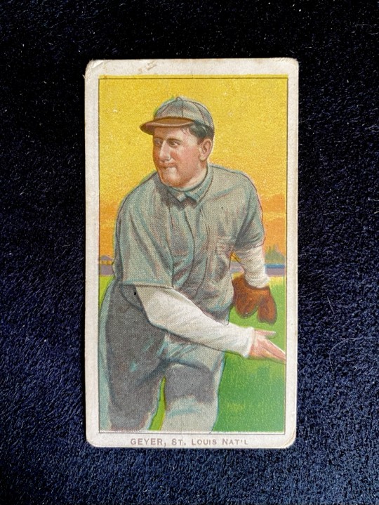 1909-11 T206 - Rube Geyer St. Louis Nat'l Polar Bear Back Tobacco Card