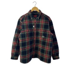 SUPREME Quilted Plaid Flannel Long Sleeve Shirt Size M Cotton Multicolor Check