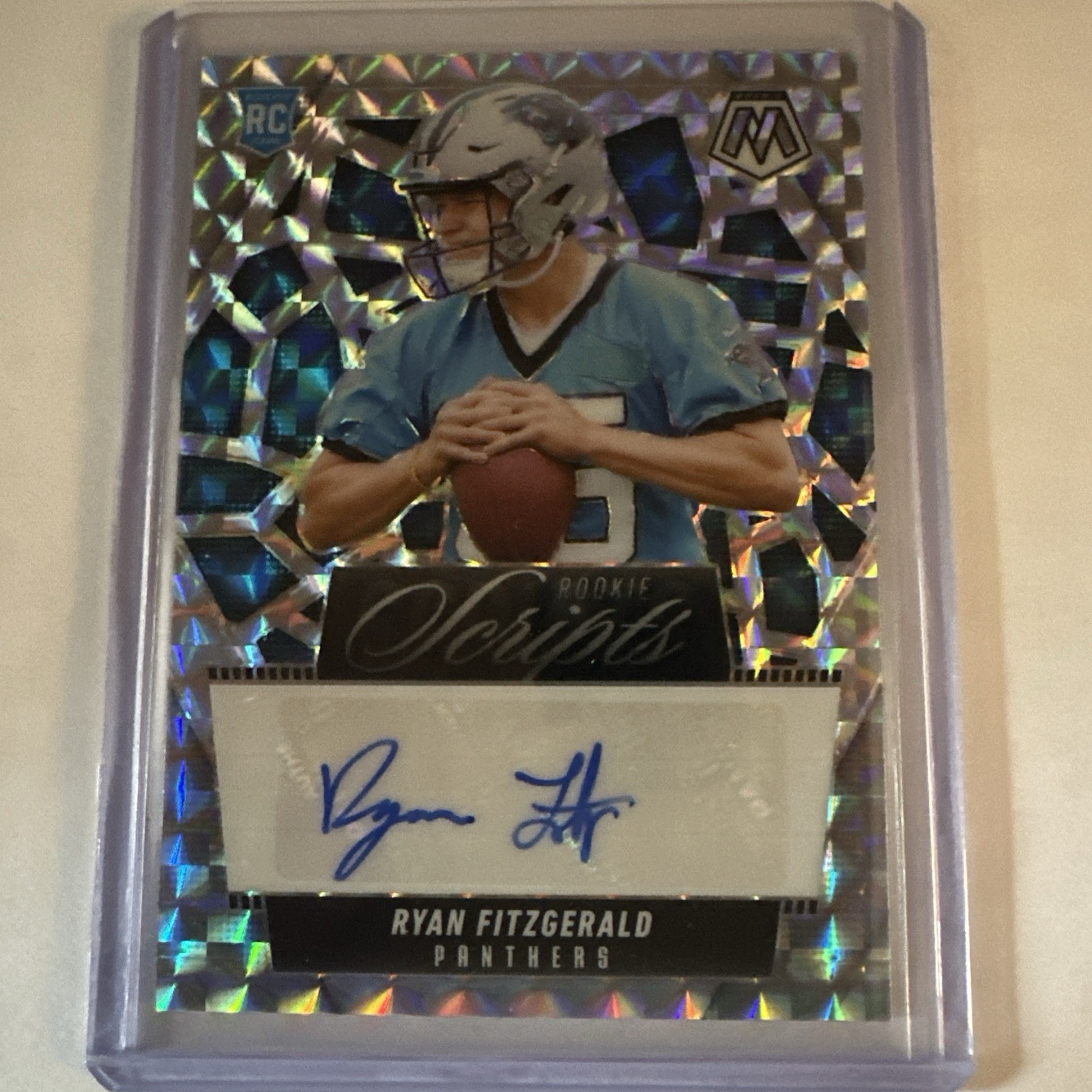 2025 Panini Mosaic Rookie Scripts Ryan Fitzgerald Autograph RS-RFD Panthers