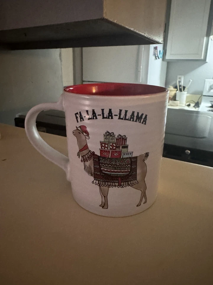Taza de café Fa-La-La-Llama regalos navideños Spectrum Designz Foto 3 de 4