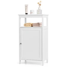 Bathroom Wooden Floor Cabinet Multifunction Storage Rack Organizer Stand Bedroom