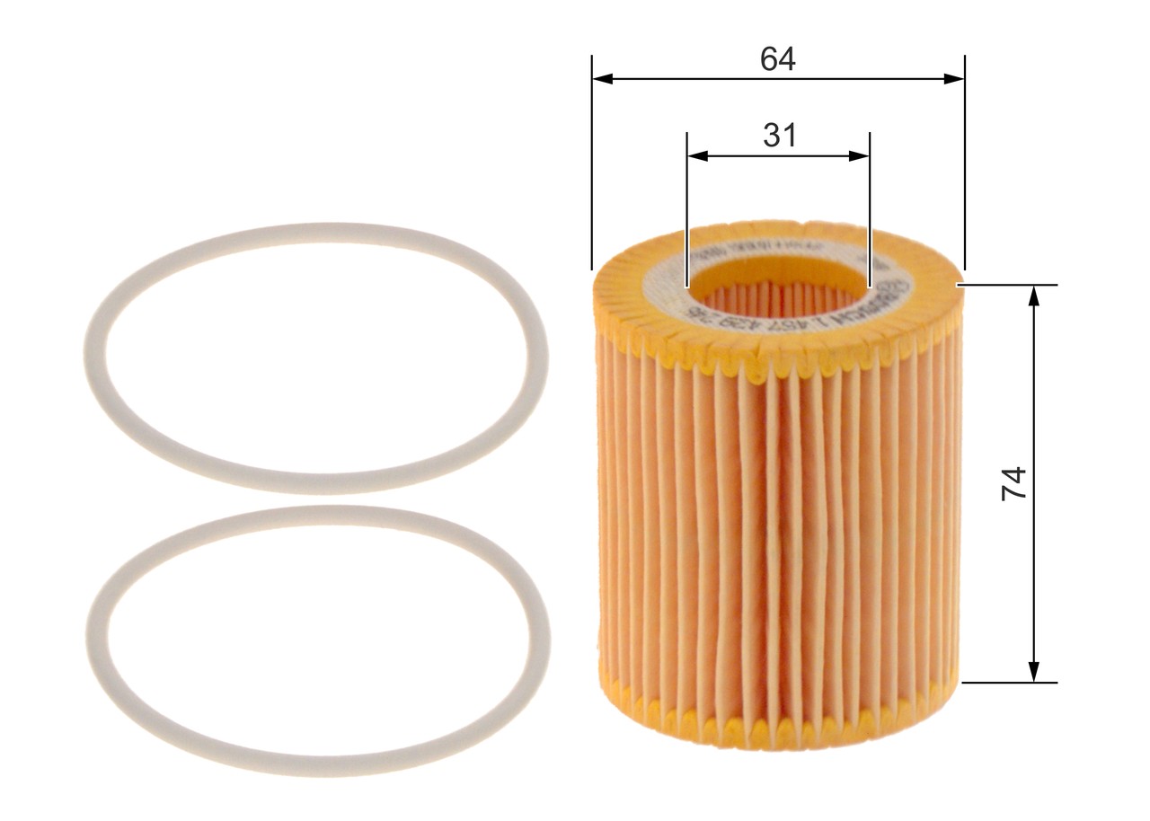 BOSCH-OE 1 457 429 248 Oil Filter for ALFA ROMEO,CADILLAC,FIAT,OPEL,SAAB,SUZUKI, - Image 56