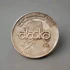 1984 Alaska Silver Anniversary Edition Collector Coin 1 Troy Oz .999 Fine Round