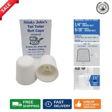 Universal Toilet Bolt Caps 2-Pack - Easy, Paintable Covers for Elegant Bathrooms