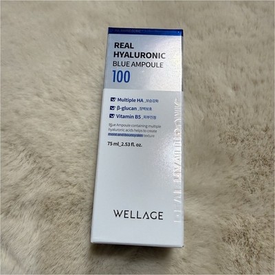 Wellage Real Hyaluronic Blue Ampoule 100 Hyaluronic Acid Moisturizer 75ml