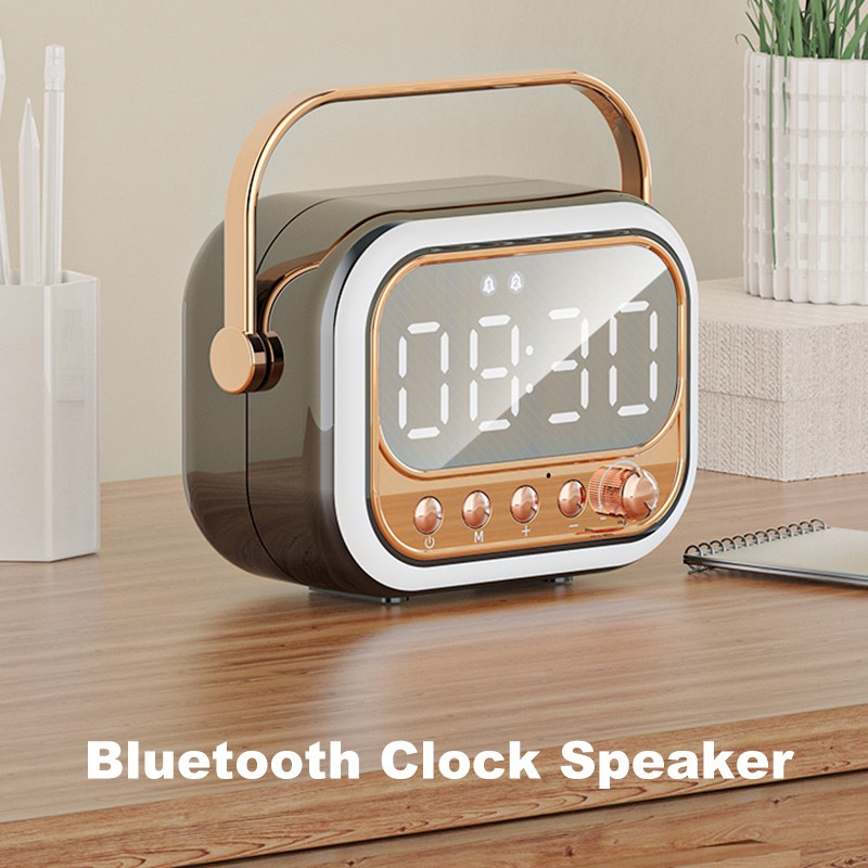 Dual Alarm Fm Radio Mmc Mp3 Bluetooth&nbsp;speaker Color Night&nbsp;lamp Us