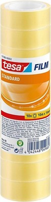 tesa tesafilm (10er Pack) Transparentes Multifunktions-Klebeband, 10m x 15mm Set