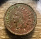 1896 Indian Head Cent - Actual Coin Shown - Free Shipping & Tracking INV#21