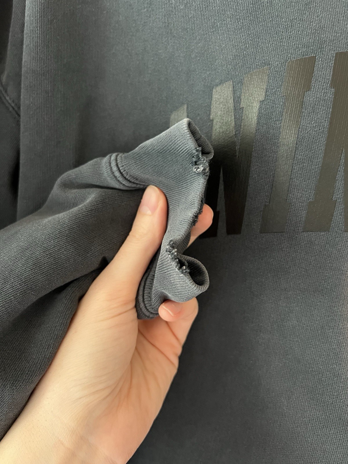 ANINE BING GREY COTTON HOODIE MEDIUM image 4
