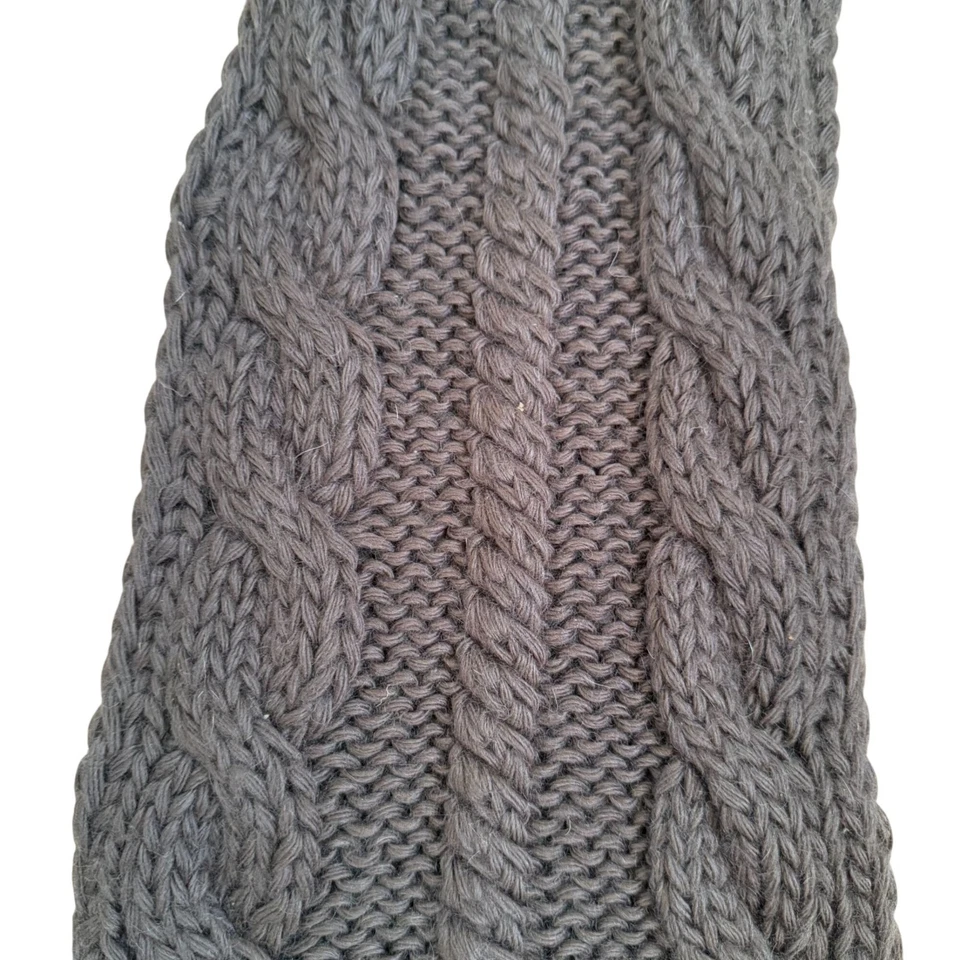 Bufanda gruesa tejida con cable The North Face para mujer talla única marrón invierno cálida acogedora Foto 4 de 4