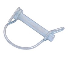 Snap Safety Pin Round One Wire Tab Lock 3/8 x 1-3/4 Steel ZC (13 Pieces)