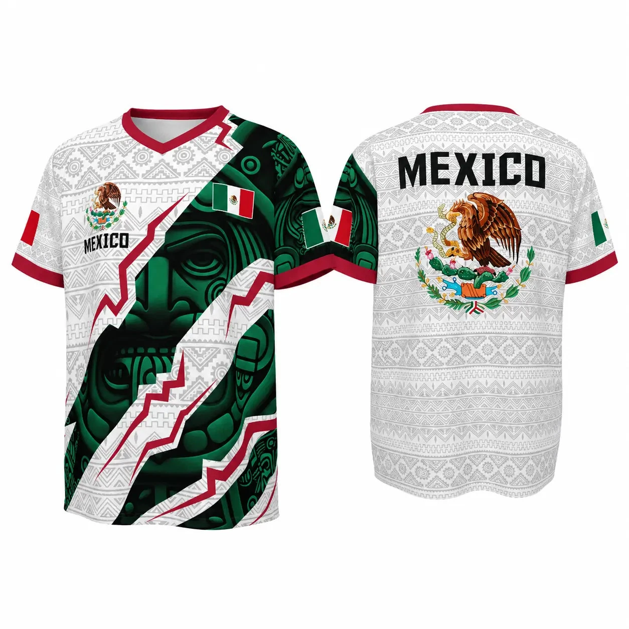 2026 New Mexican Soccer Jersey , Men's Mexico Aztec Calendar Style Jerseys