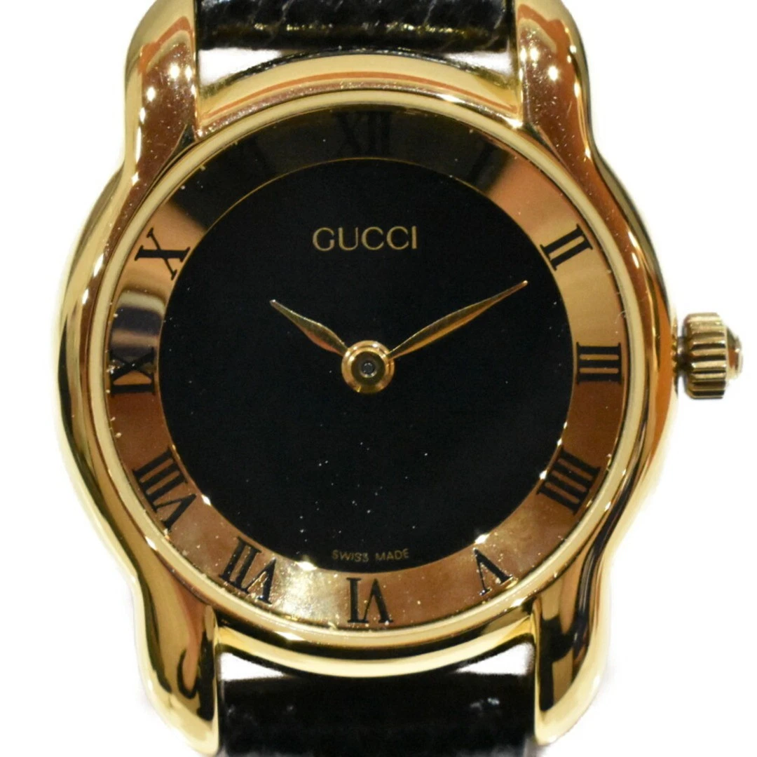 Boîte avec charges 2024.8 pile remplacée montre Gucci quartz 5100L ceinture cuir S