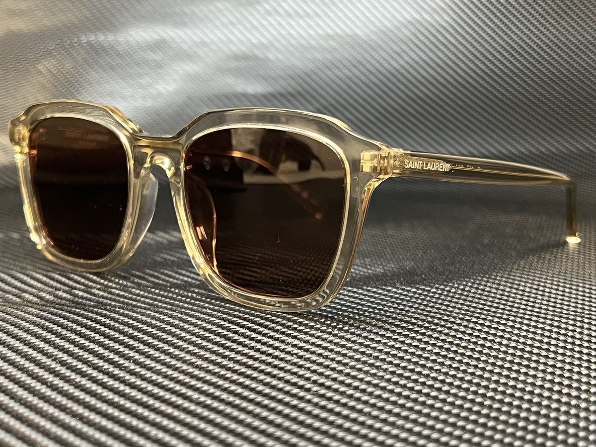 SAINT LAURENT サンローラン イタリア製 SL 457 004 スクエアシェイプ サングラス YELLOW CLEAR/BROWN 53□20-145 ユニセックスモデル 眼鏡 メガネ【新古品】【中古】【SAINT LAURENT】 SAINT LAURENT SL 457 004 Yellow Square 53 mm Unisex Sunglasses | eBay