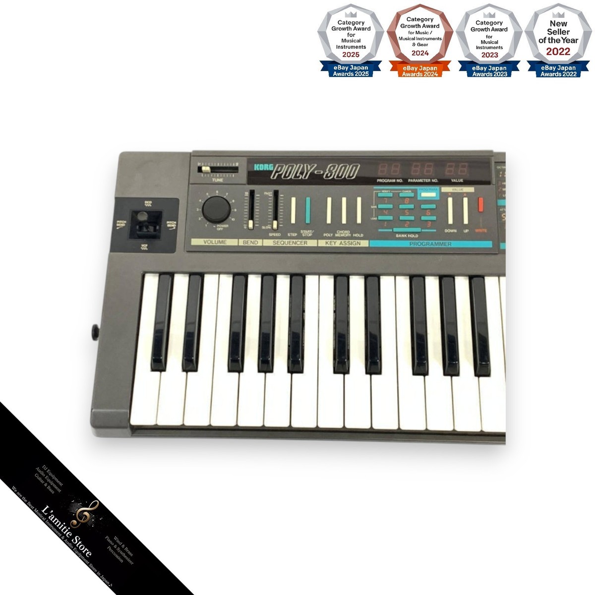 KORG POLY-800 Analog Synthesizer Keyboard 49-Key 8-Voice DCO MIDI