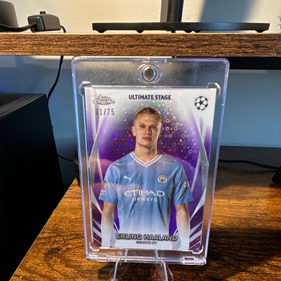 Topps 2024 Chrome UCL Ultimate Stage Erling Haaland Man City USC-32 01/75