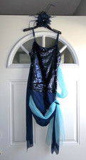 Weissman Dance Costume Size Adult Medium W/MATCHING HEADPIECE