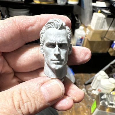 Mego FTC Zica Custom JLA Henry Cavil Superman Head For 8  Figure Size 1/9 V2