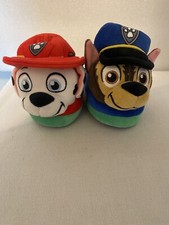 Boys House Slippers Size 7-8 Paw Patrol Chase Marshall Nickelodeon Child Shoes