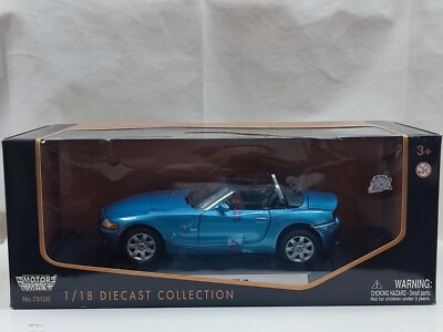 モーターマックス　　2003 Z4 ロードスター Motormax 1/18 Scale 2003 BMW Z4 Roadster blue DieCast Model Sports