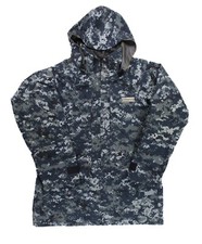 U.S. NAVY NWU BLUE DIGITAL GORTEX NYLON COLD WEATHER PARKA SIZE M-R DATED 2008