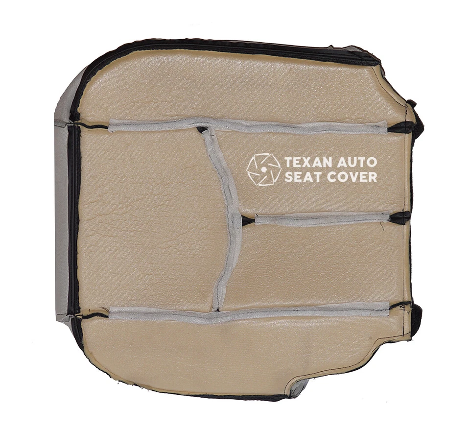 05 06 07 Cubierta de asiento de cuero sintético inferior del conductor gris oscuro Chevy Silverado 3500HD Foto 3 de 4