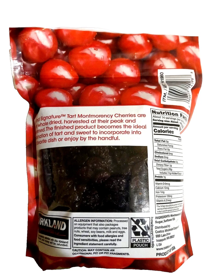 Kirkland 签名全干馅饼 Montmorency 樱桃 20 盎司/567 克有效期至 2026 年 5 月 — 第 2/3 张图片