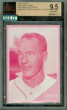 1962 TOPPS LOA # 418 ANDY CAREY PROOF BGS 9.5 MAC SOLO FINEST $1,000 CARD  *