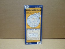 MICHELIN ANCIENNE CARTE ROUTIERE section BOURGES MACON