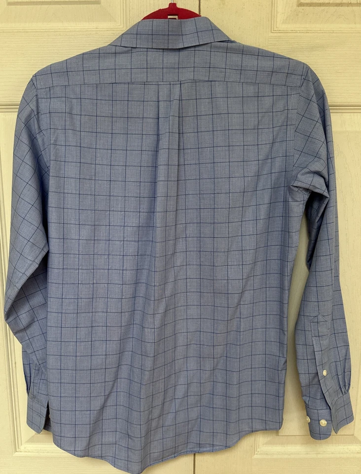 Brooks Brothers Boys Long Sleeve Button Up Shirt Blue Size 14 Non Iron Cotton - Image 2 of 3