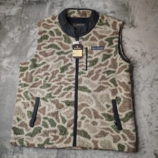 Burlebo Sherpa Vest Mens 2XL Alpine Camo Find Your Wild Full Zip Lined Hunting
