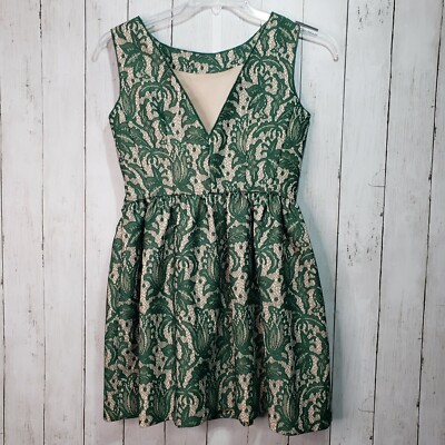 Zara Green Lace Fit & Flare Tulip Dress Size Medium Celebrity Favorite | eBay Zara Green Lace Fit & Flare Tulip Dress Size Medium Celebrity Favorite | eBay