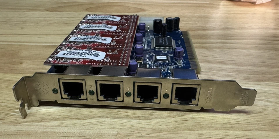 Digium Wildcard TDM400P PCI VoiP Carp With 4 X100M FXO Modules - Image 3 of 4