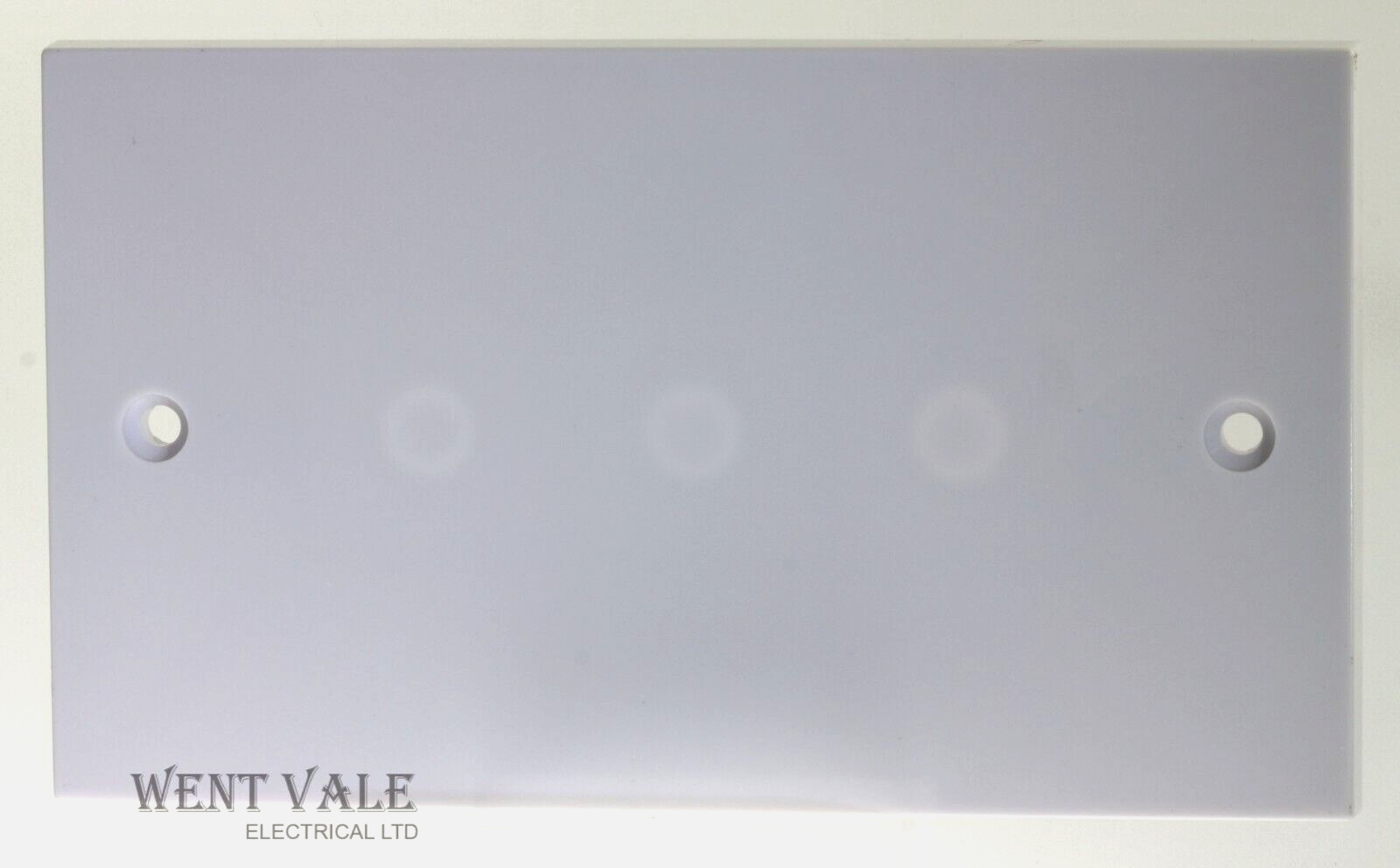 Newlec White Moulded - NL8380/2 - 2 Gang White Moulded Square Edge Blank Plate
