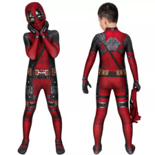 Kids Deadpool 2 Cosplay Jumpsuit Deadpool 3 Boys Bodysuit Costume Halloween Suit