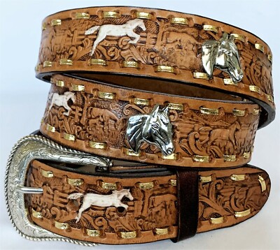 Run with the Horses Concho Belt Running Horse Chain Belt - Etsy main image 2