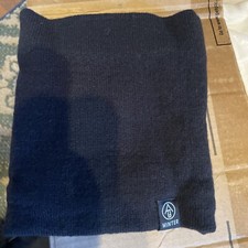 Winter Neck Warmer Knit W/ Fleece Lining Black Unisex