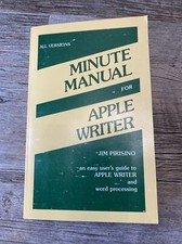 Minute Manual For Apple Writer Guide To Word Processing J. Pirisino Vintage