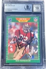 JOHN TAYLOR SIGNED 1989 SCORE ROOKIE RC CARD #384 BECKETT BAS AUTO 10