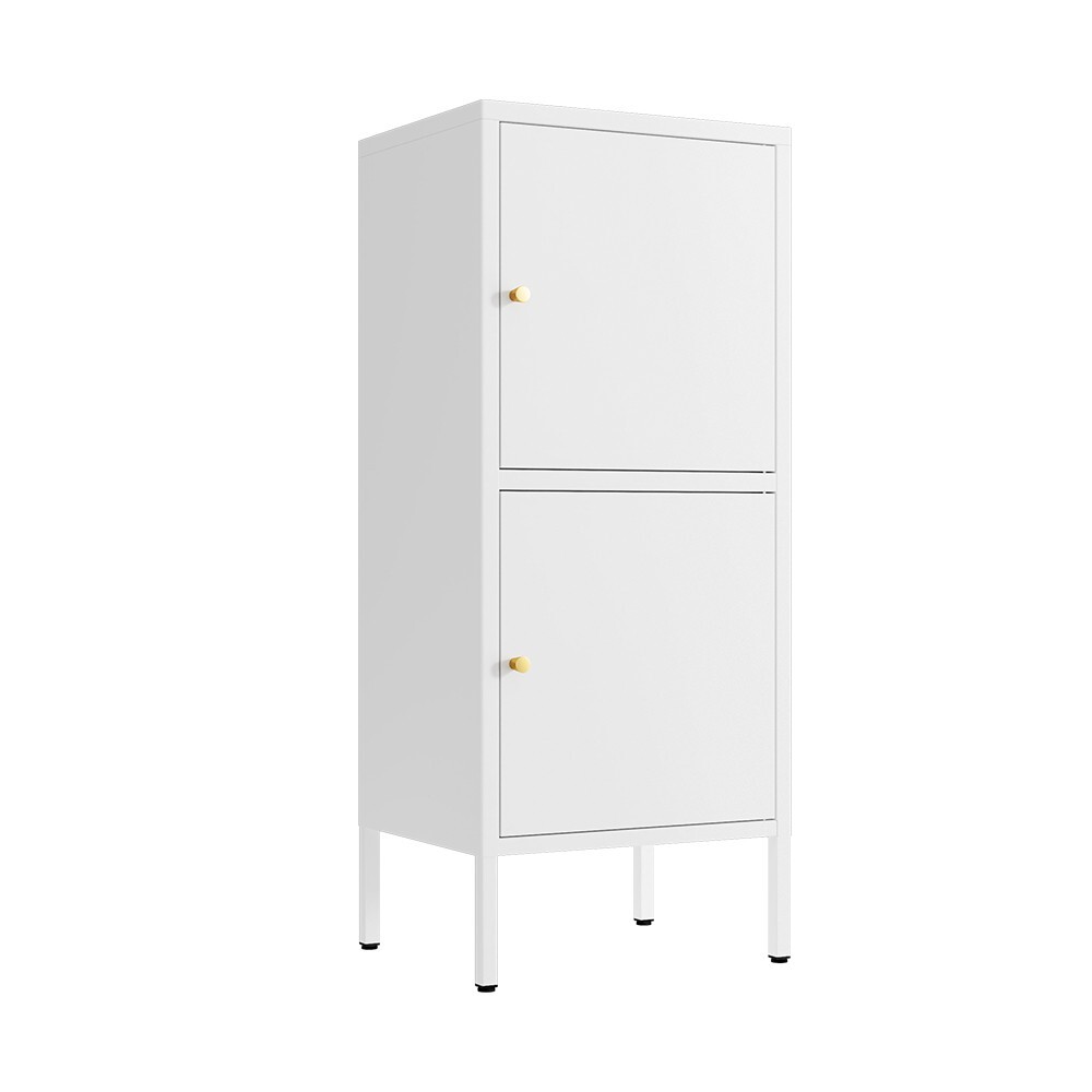 Metal Storage Cabinet with Doors for Entryway or Office Use