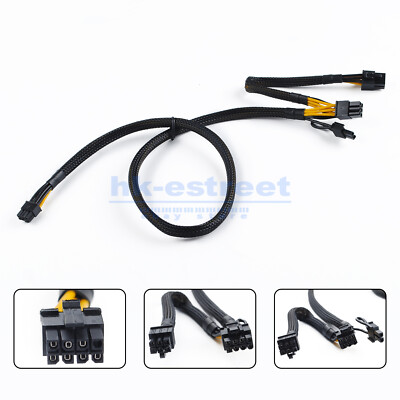 8pin to 6+8pin Graphics Card GPU Power Adapter Cable for HP DL580 G10 Gen10 PCIE
